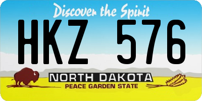 ND license plate HKZ576