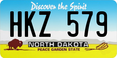 ND license plate HKZ579