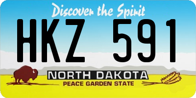 ND license plate HKZ591