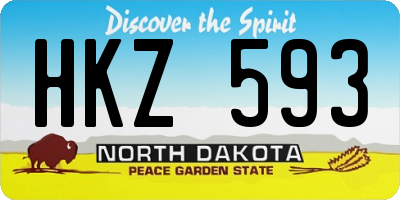 ND license plate HKZ593