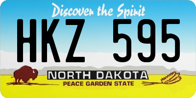ND license plate HKZ595