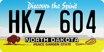 ND license plate HKZ604