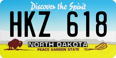 ND license plate HKZ618