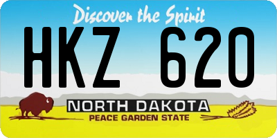 ND license plate HKZ620