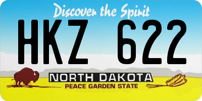 ND license plate HKZ622