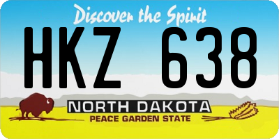 ND license plate HKZ638