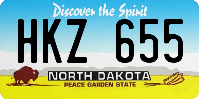 ND license plate HKZ655