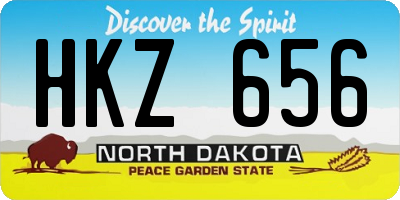 ND license plate HKZ656