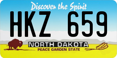 ND license plate HKZ659