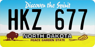 ND license plate HKZ677