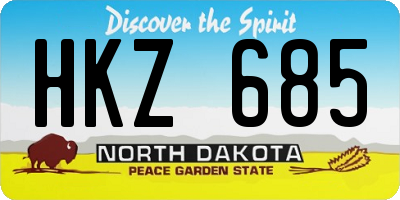 ND license plate HKZ685