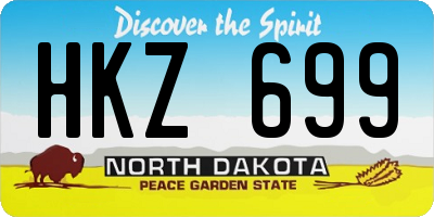ND license plate HKZ699