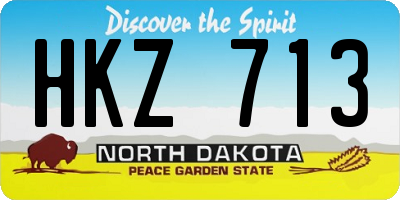 ND license plate HKZ713