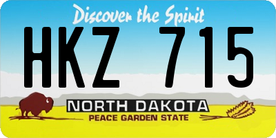 ND license plate HKZ715