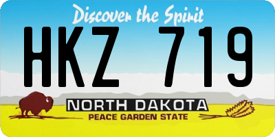 ND license plate HKZ719