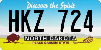 ND license plate HKZ724
