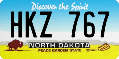 ND license plate HKZ767