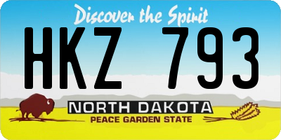 ND license plate HKZ793