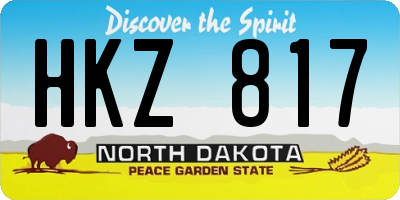 ND license plate HKZ817