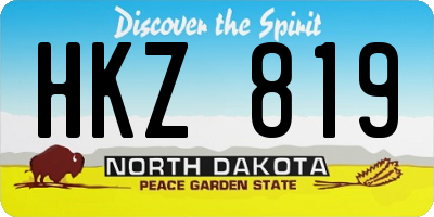 ND license plate HKZ819