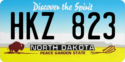 ND license plate HKZ823