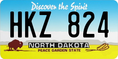 ND license plate HKZ824