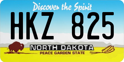 ND license plate HKZ825