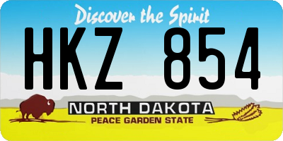 ND license plate HKZ854