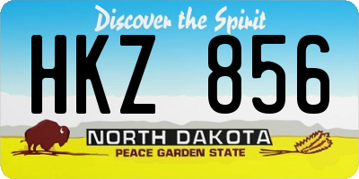 ND license plate HKZ856