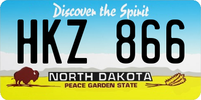 ND license plate HKZ866