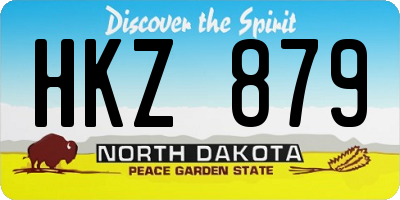 ND license plate HKZ879