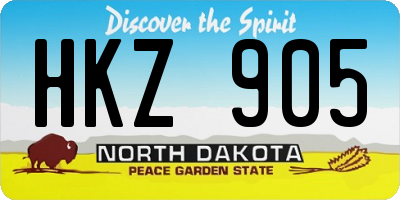 ND license plate HKZ905