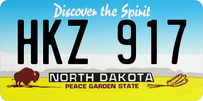 ND license plate HKZ917