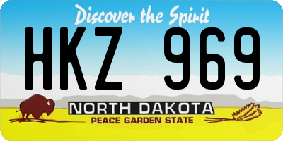 ND license plate HKZ969