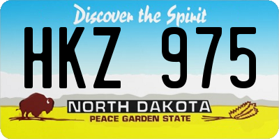 ND license plate HKZ975