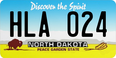 ND license plate HLA024