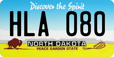 ND license plate HLA080
