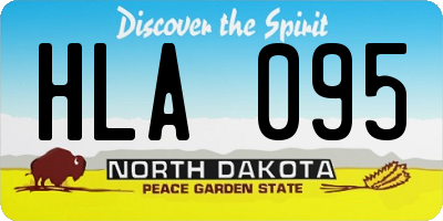 ND license plate HLA095