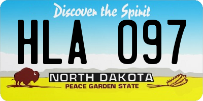ND license plate HLA097