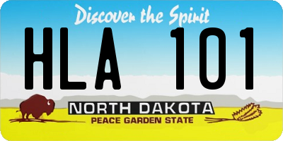 ND license plate HLA101