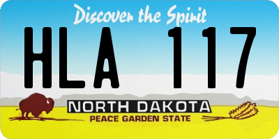 ND license plate HLA117