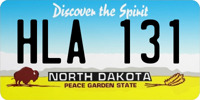 ND license plate HLA131