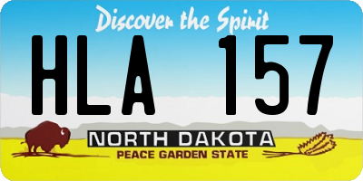 ND license plate HLA157