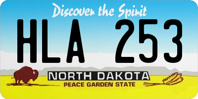 ND license plate HLA253