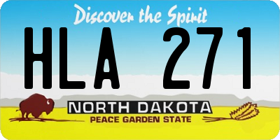 ND license plate HLA271