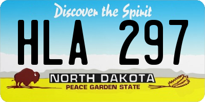 ND license plate HLA297