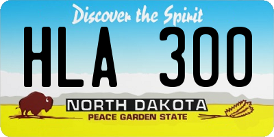 ND license plate HLA300