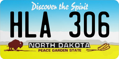 ND license plate HLA306