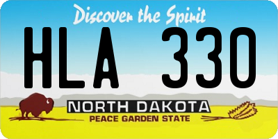 ND license plate HLA330