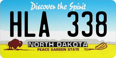 ND license plate HLA338